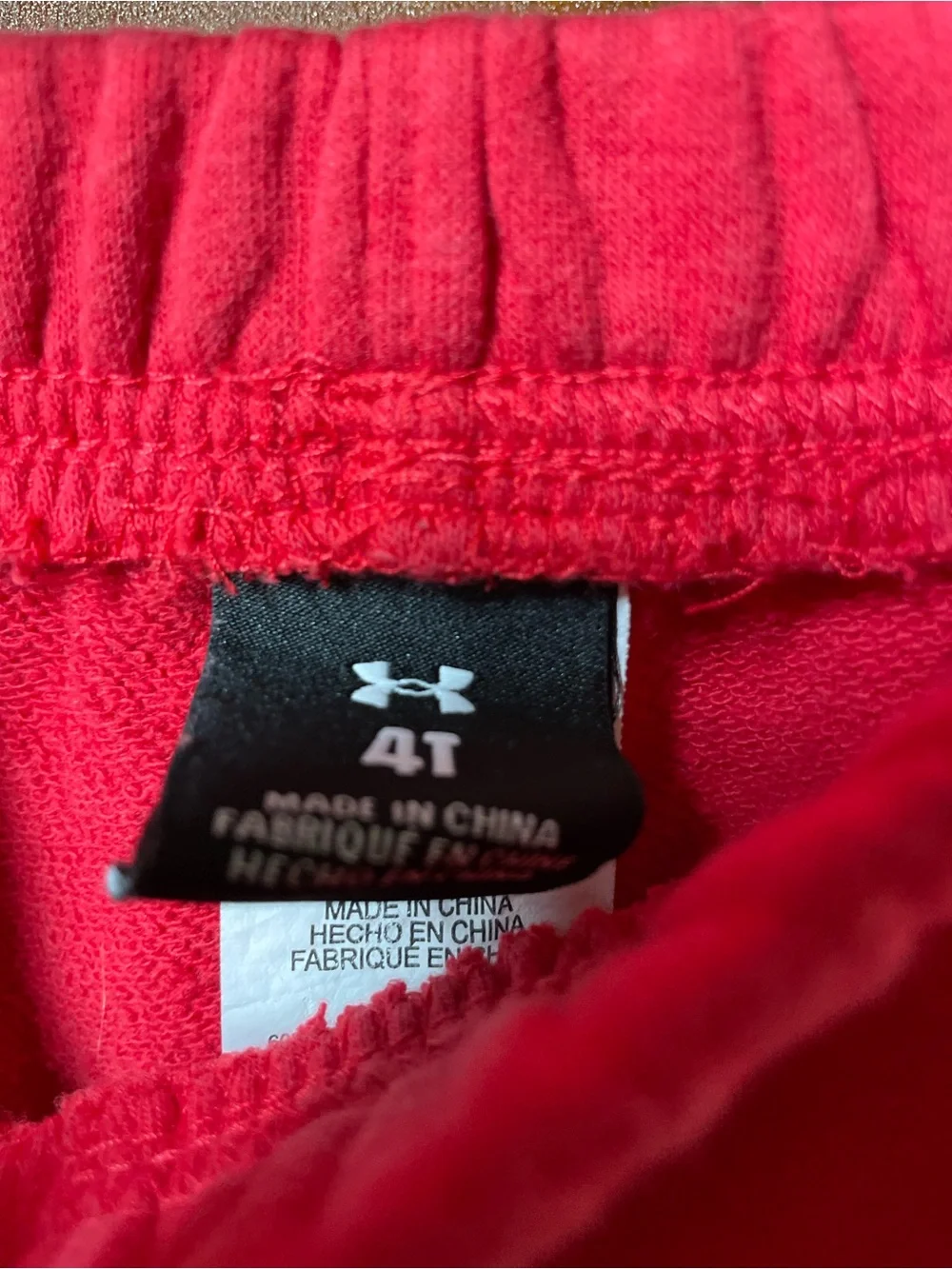 Under Armour boys 4T red sweatpants